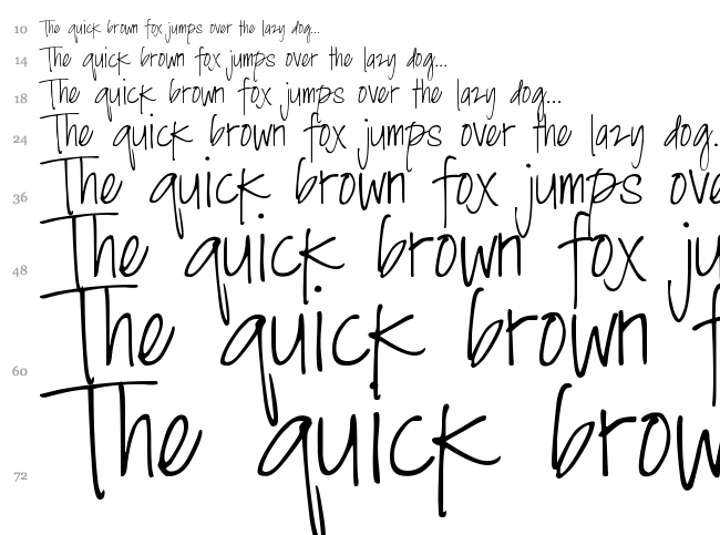 DJB Angel Baby font waterfall